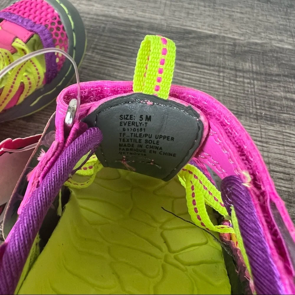 JAMBU Girls EVERLY Mesh Land and Water Ready‎ Fisherman Style Sandal Pink
